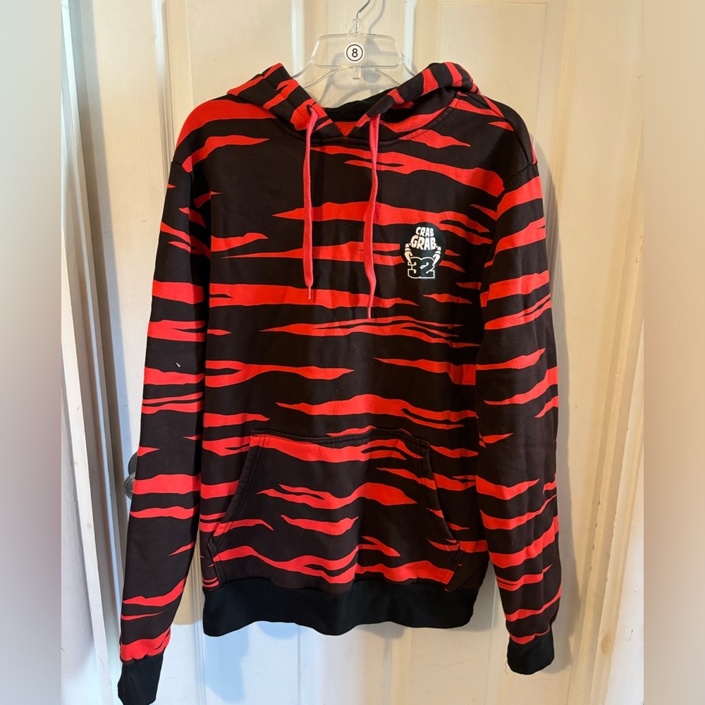 Thirtytwo TEAM ISSUE Crab Grab Collab Snowboard Hoodie Large EUC
